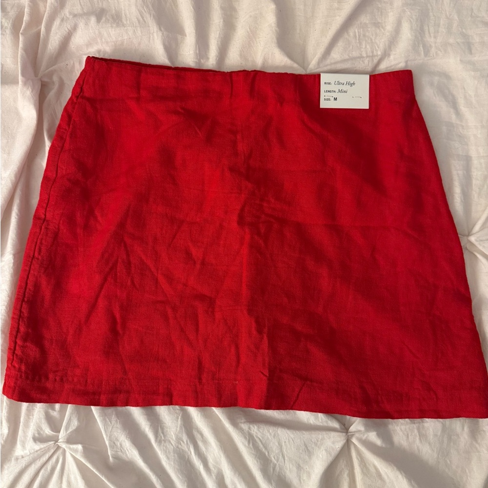Abercrombie & Fitch Red Mini Skirt